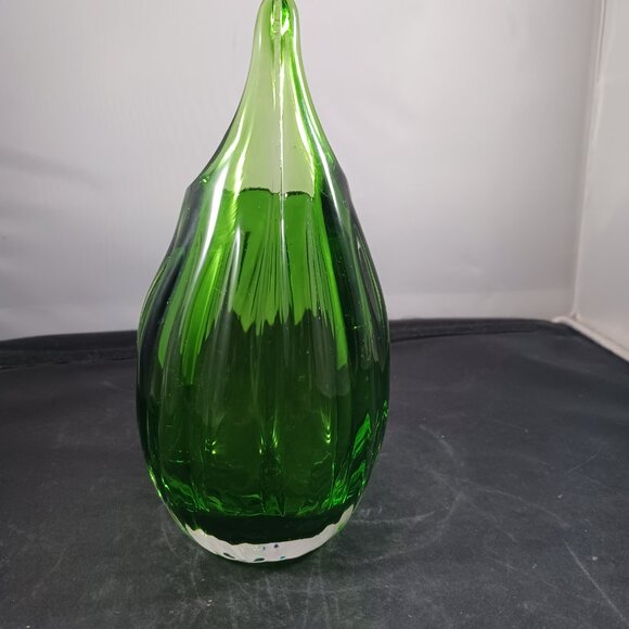 Vintage Swung Glass Vase Murano Style - Picture 4 of 9